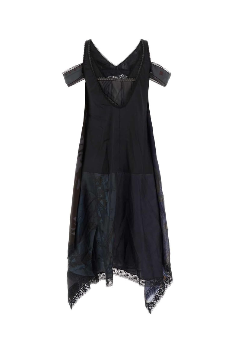 multicolor silk dress by Selfnex