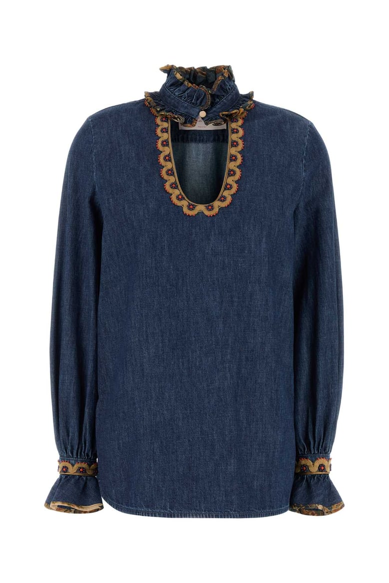 chambray denim blouse by Selfnex