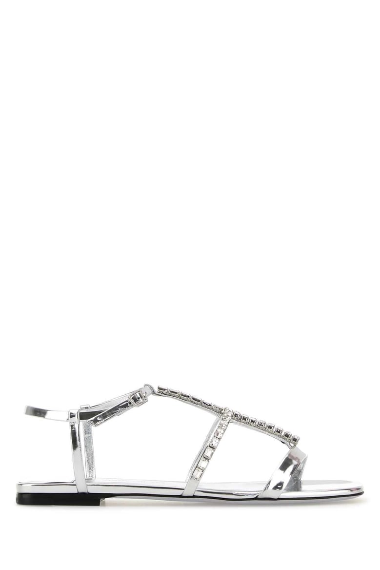 silver leather gwyn sandals by Selfnex