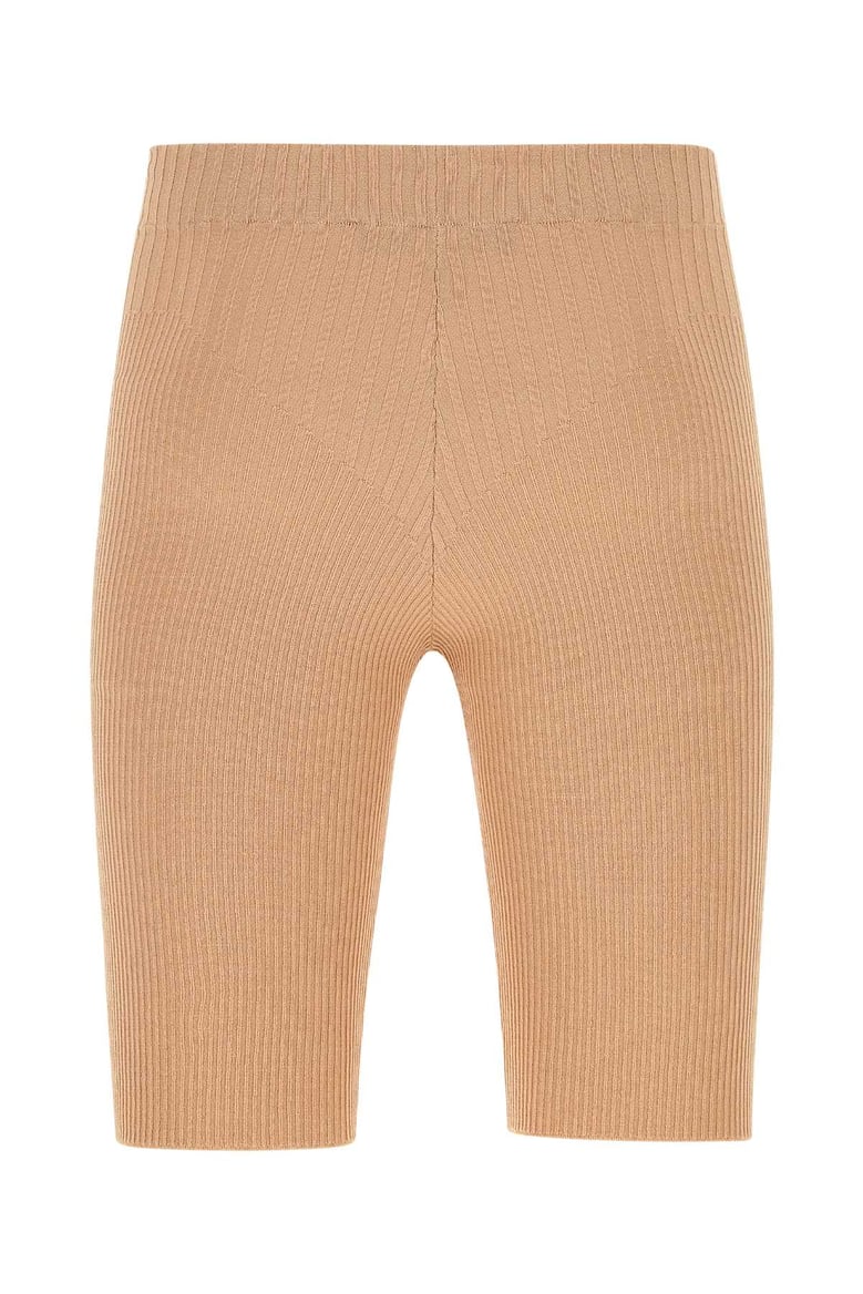 skin pink stretch viscose blend leggings by Selfnex