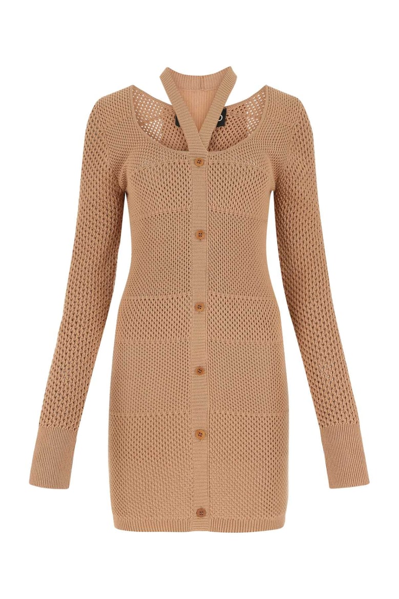 biscuit mesh mini dress by Selfnex