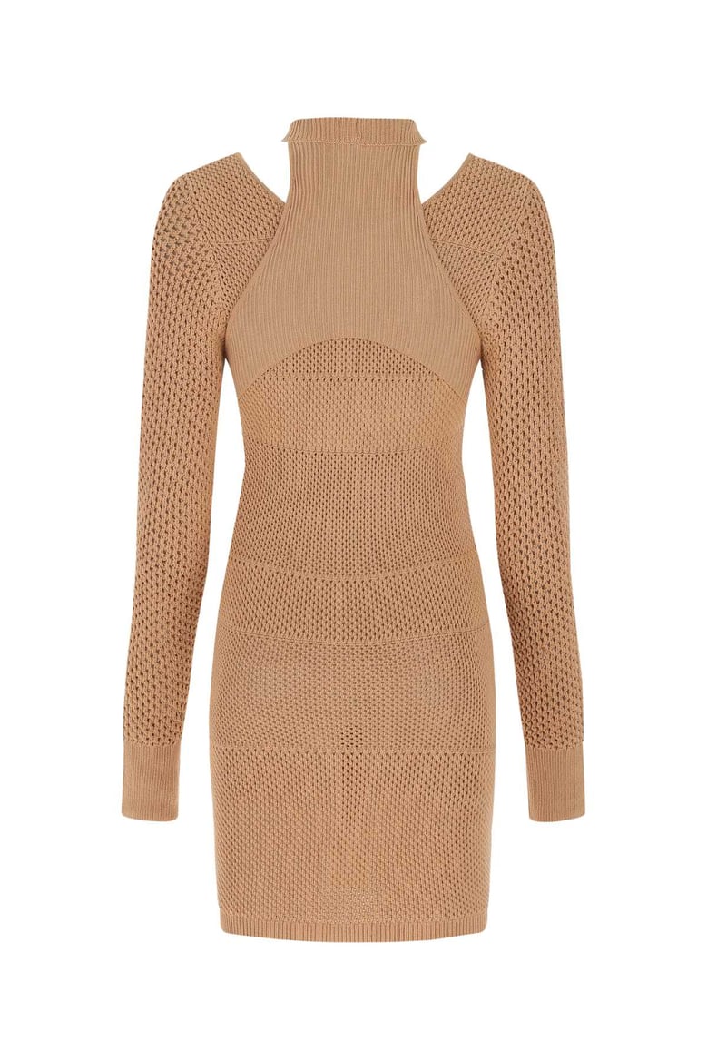 biscuit mesh mini dress by Selfnex