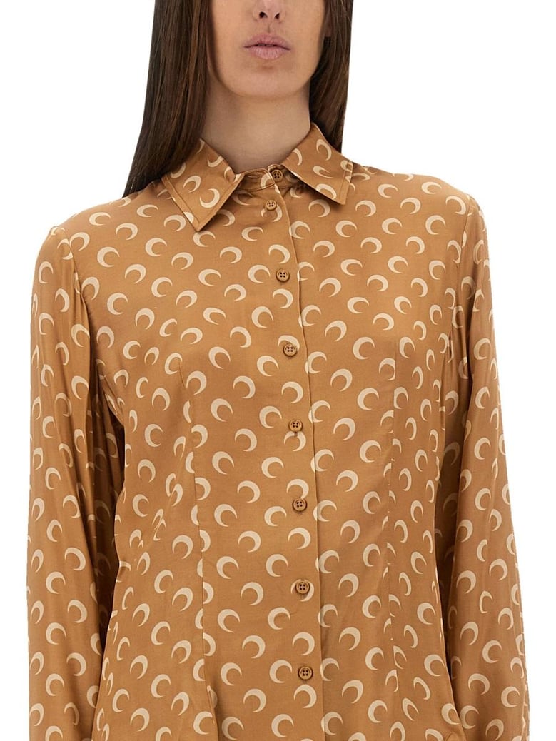 moon satin shirt by Selfnex