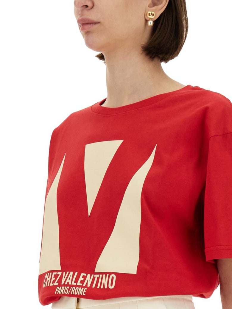 chez valentino print tshirt by Selfnex