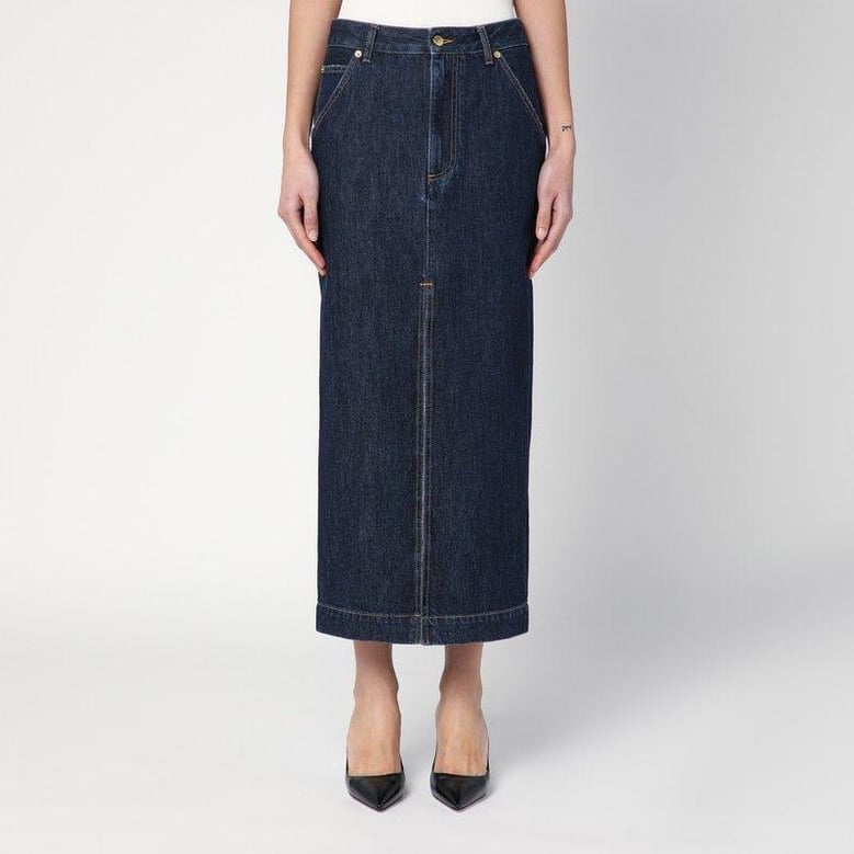 dark blue erika denim skirt by Selfnex