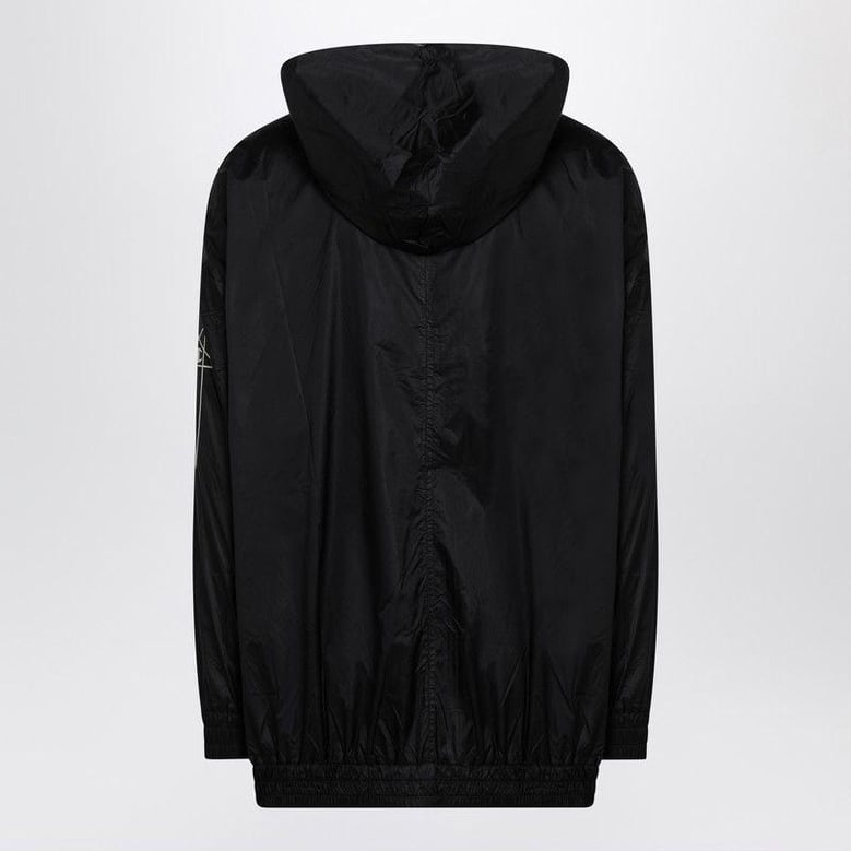 lightweight black zip jacket in nylon by Selfnex