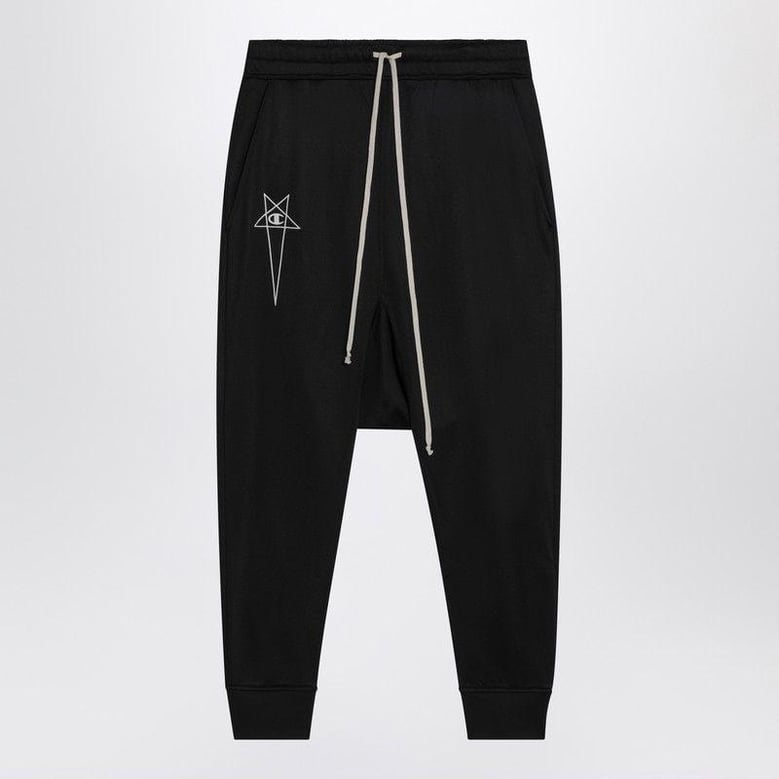 black prisoner drawstring joggers by Selfnex