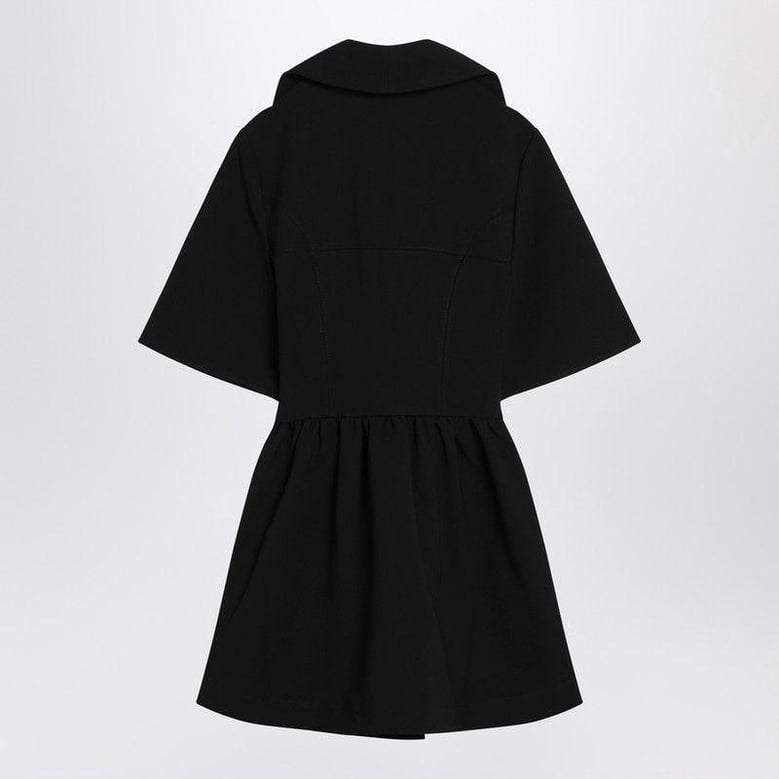 black mini dress in crêpe by Selfnex