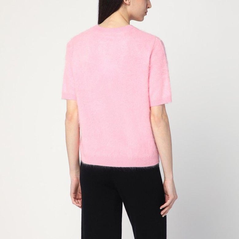 pink brushed cashmere sweater by Selfnex
