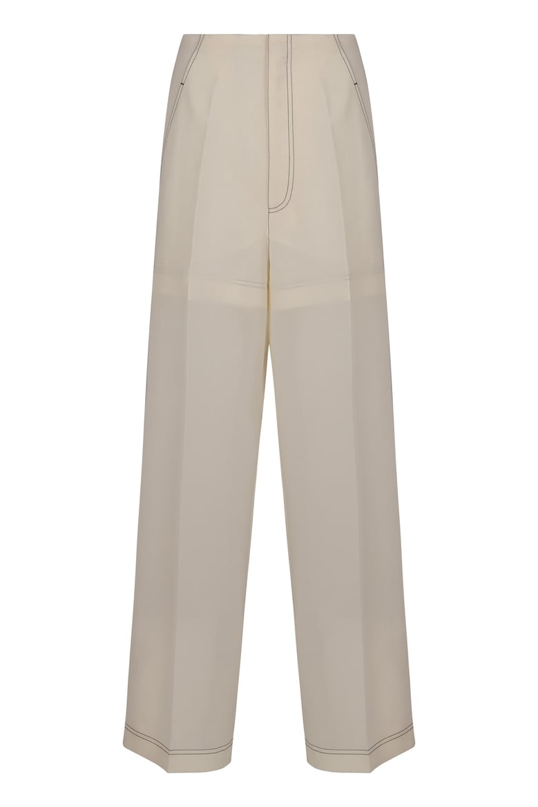 cotton blend trousers by Selfnex