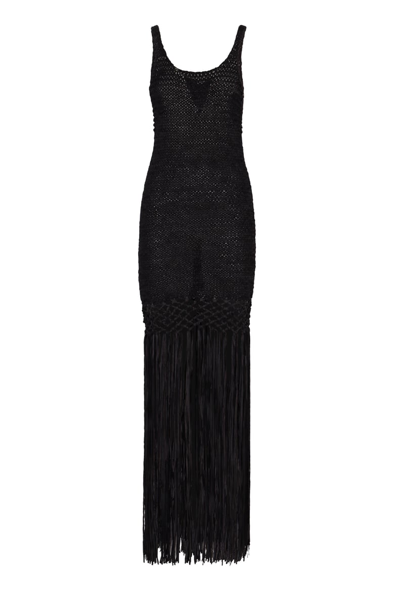 openwork-knit dress by Selfnex