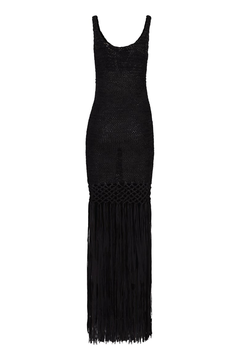 openwork-knit dress by Selfnex