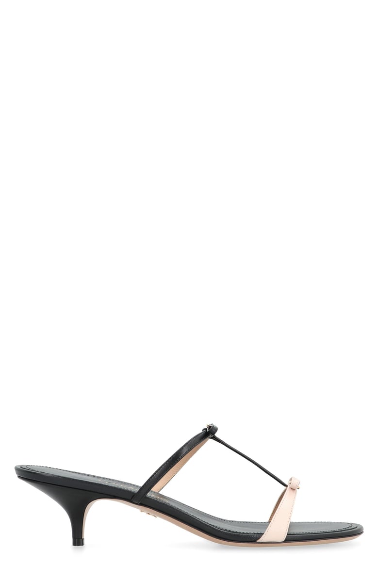 mini bow leather mules by Selfnex