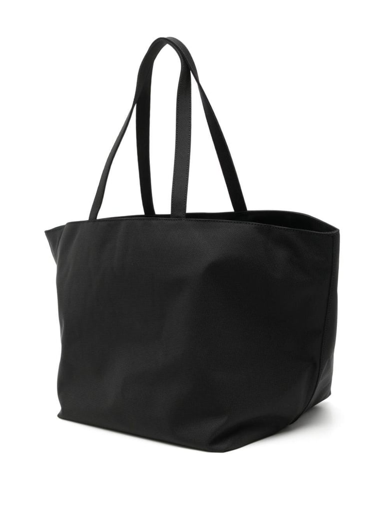 black nylon punch shopping bag by Selfnex