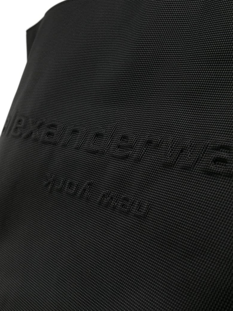 black nylon punch shopping bag by Selfnex