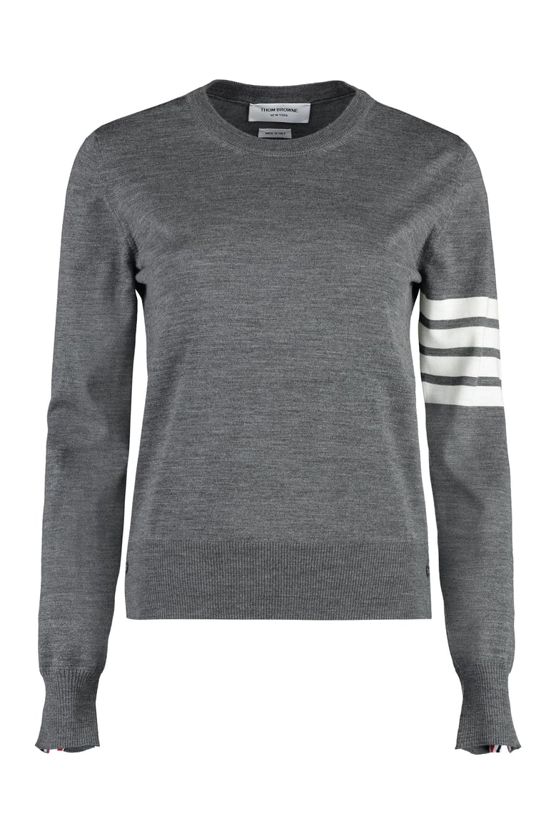 wool 4-bar relaxed pullover by Selfnex