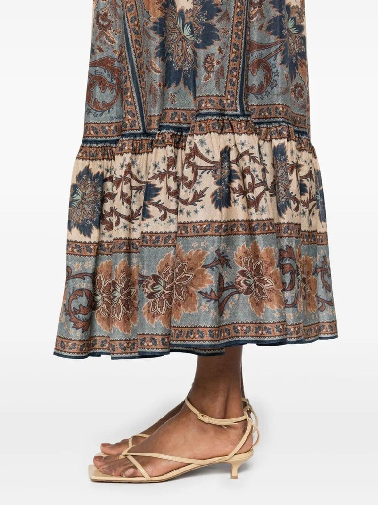 ascension tiered midi skirt by Selfnex