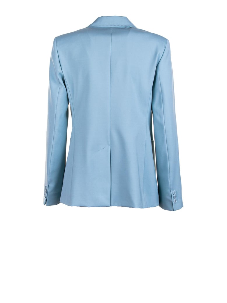 double-breasted blazer in stretch wool canvas by Selfnex