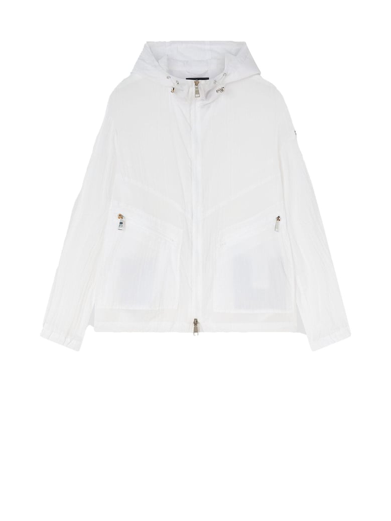 white windbreaker with zip by Selfnex