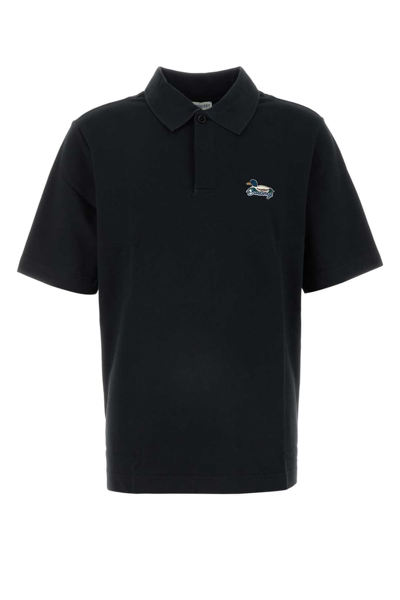logo patch cotton polo shirt by Selfnex
