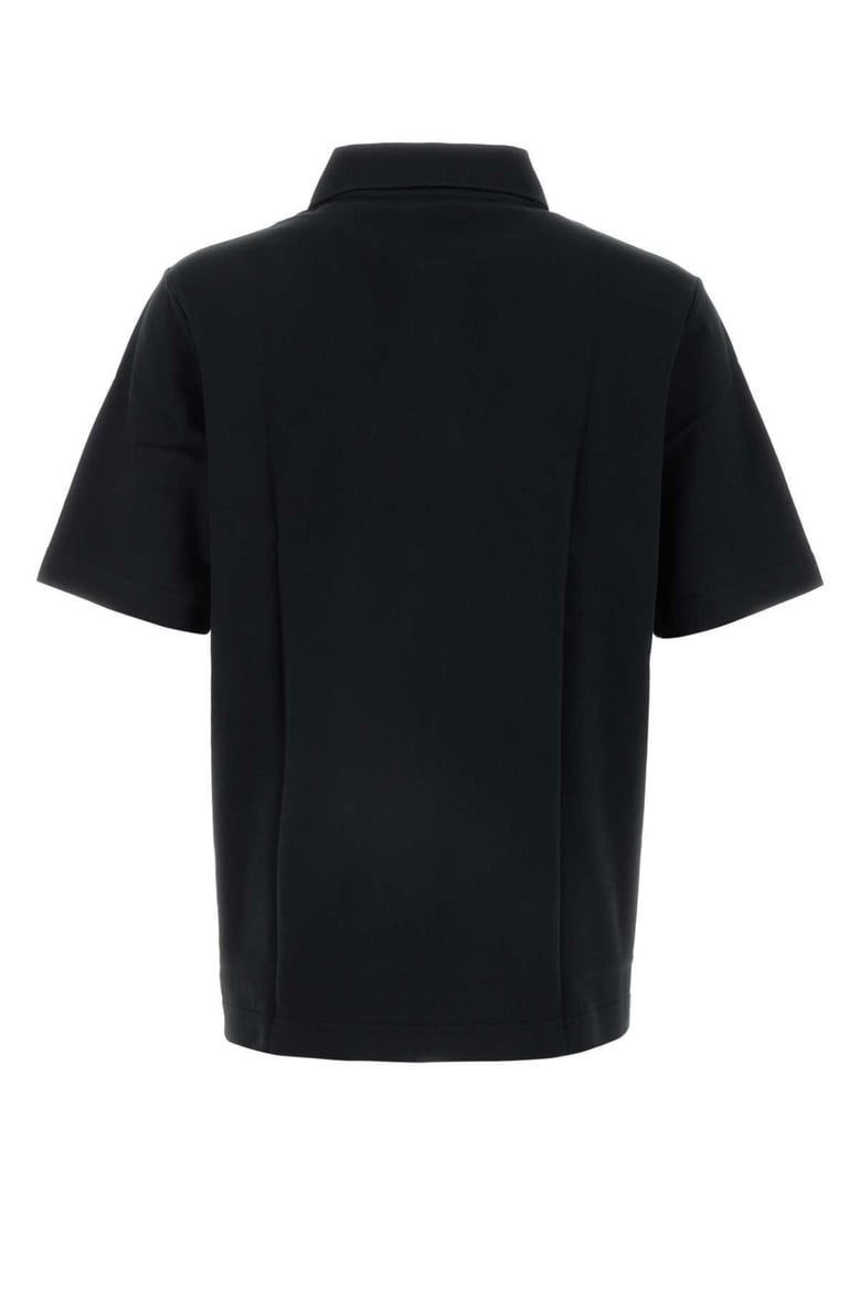 logo patch cotton polo shirt by Selfnex