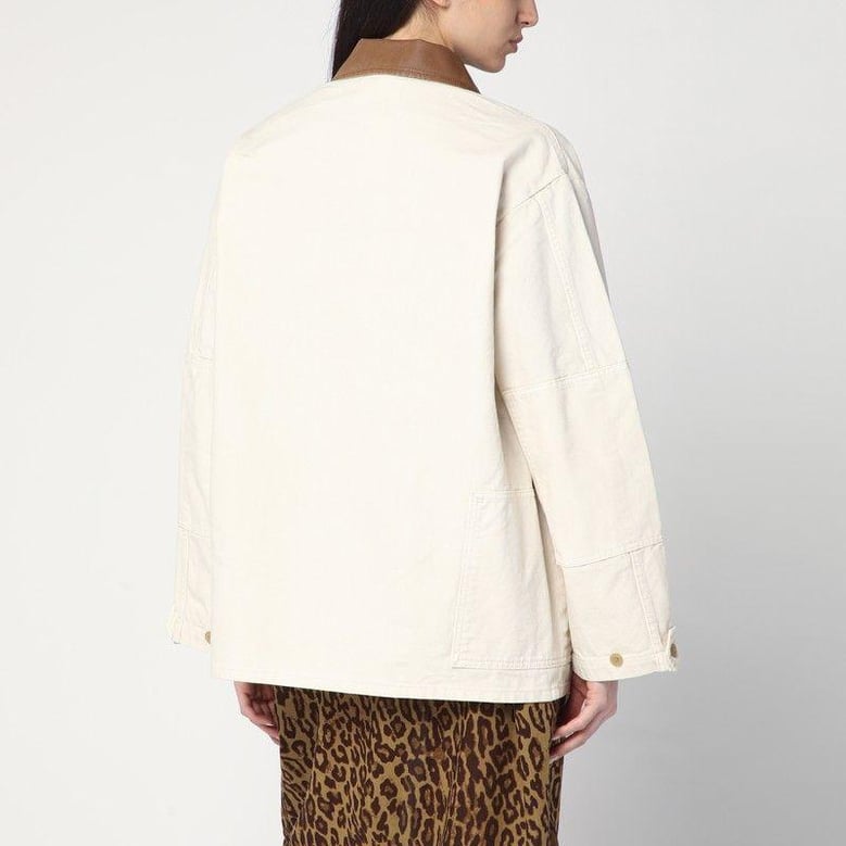 barn ivory jacket in cotton by Selfnex