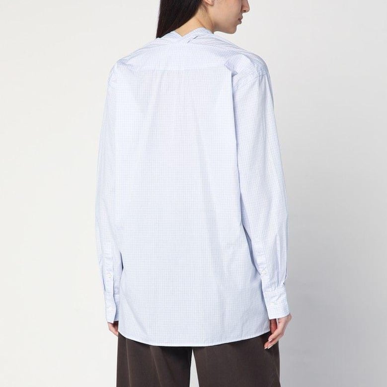 light blue checkered cotton shirt by Selfnex