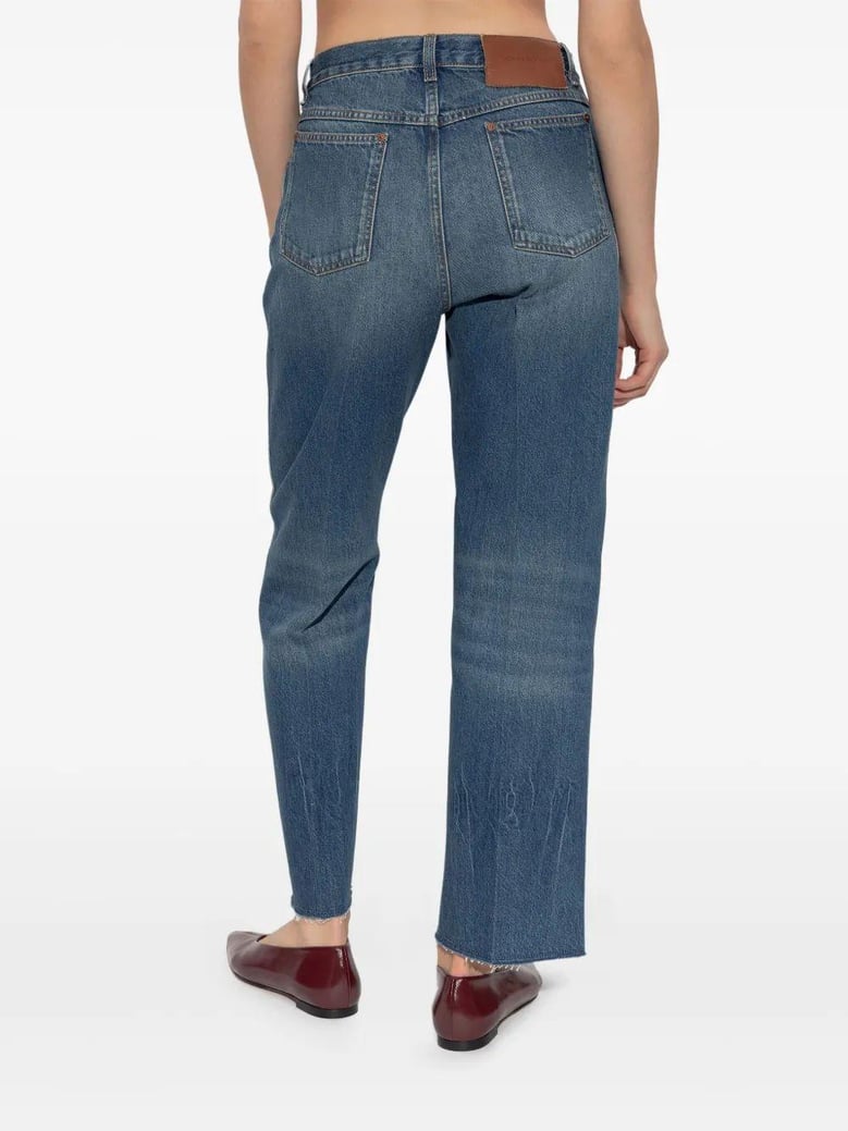 vintage denim cropped jean pants by Selfnex