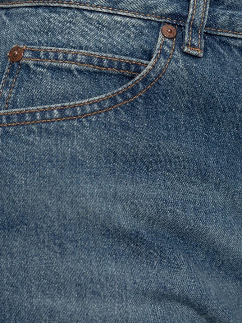 vintage denim cropped jean pants by Selfnex