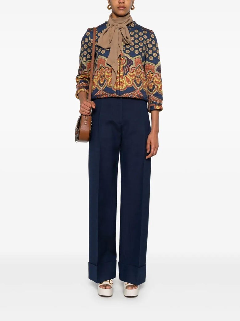 navy pants wide leg by Selfnex