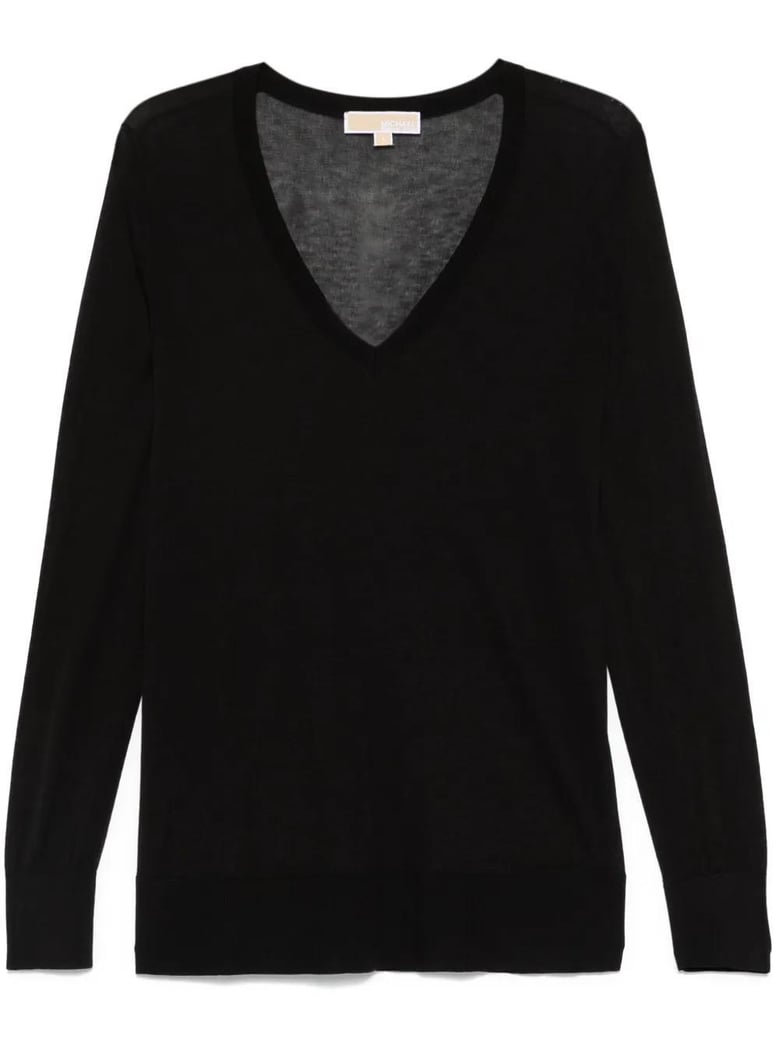 black silk sweater by Selfnex