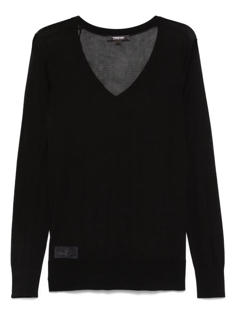 black silk sweater by Selfnex