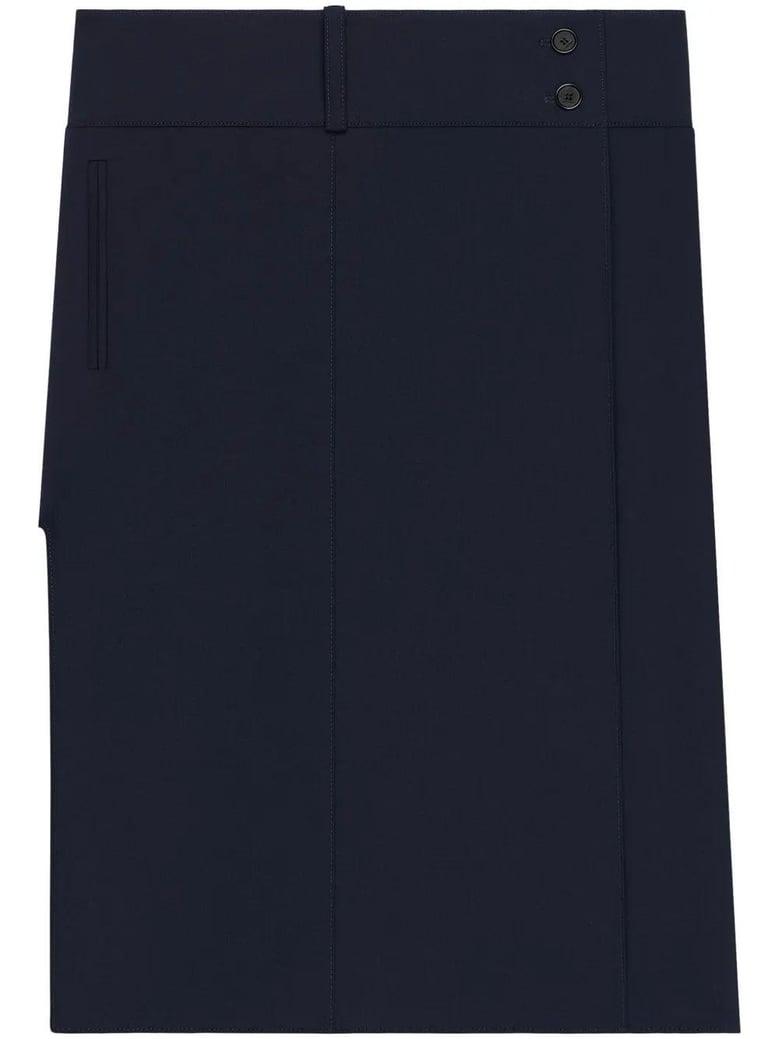navy midi skirt by Selfnex