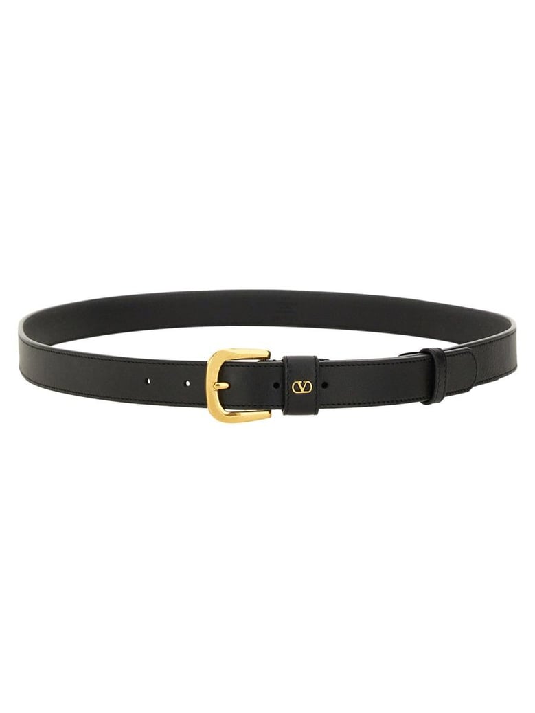 glossy calfskin vlogo signature belt by Selfnex