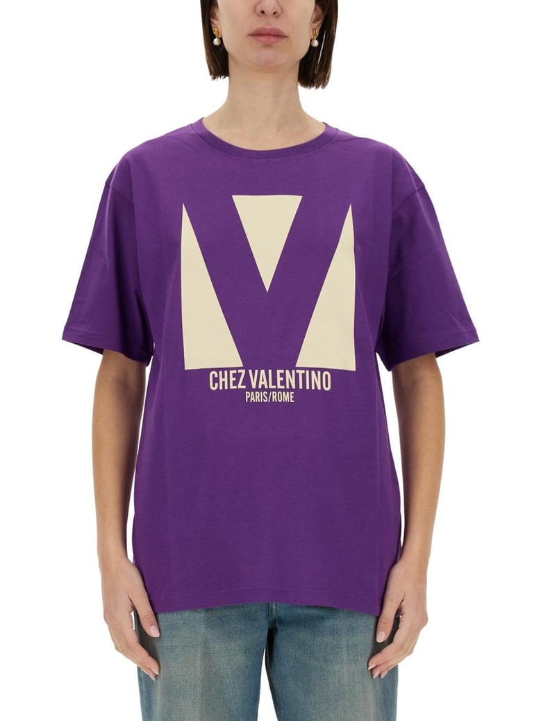 chez valentino print tshirt by Selfnex