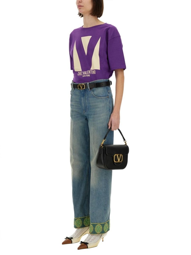 chez valentino print tshirt by Selfnex