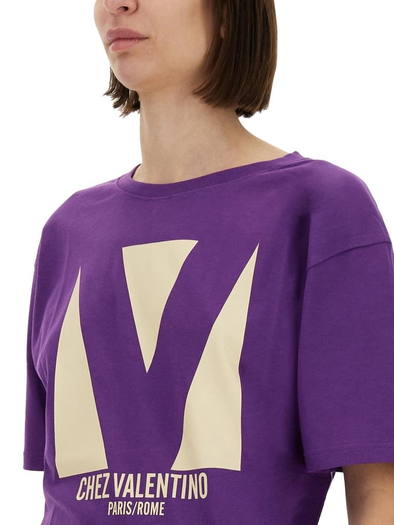 chez valentino print tshirt by Selfnex