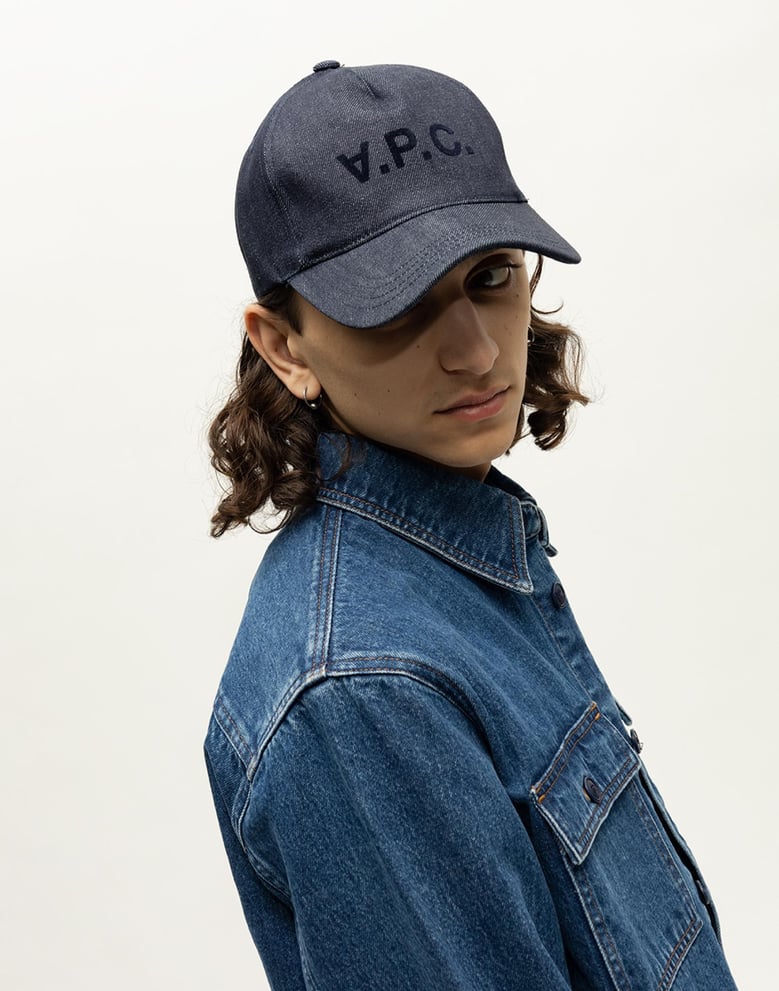 eden hat in denim blue canva by Selfnex