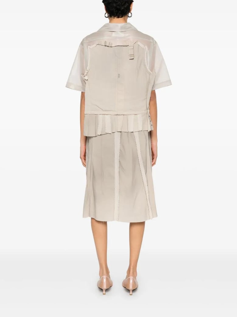 cappuccino mesh shirt dress by Selfnex