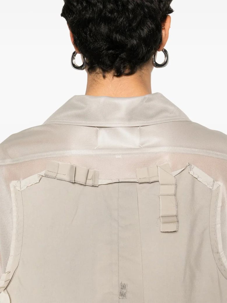 cappuccino mesh shirt dress by Selfnex