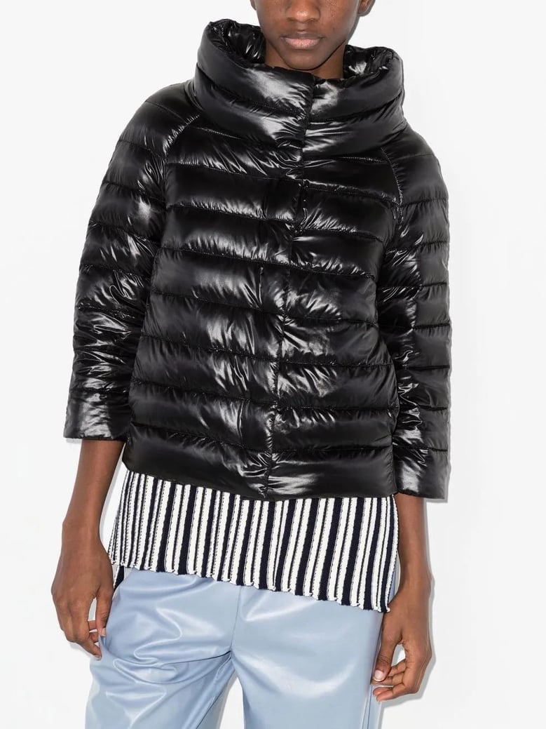 black nylon down jacket by Selfnex