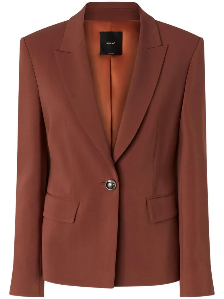 gente single-breasted one button jacket by Selfnex