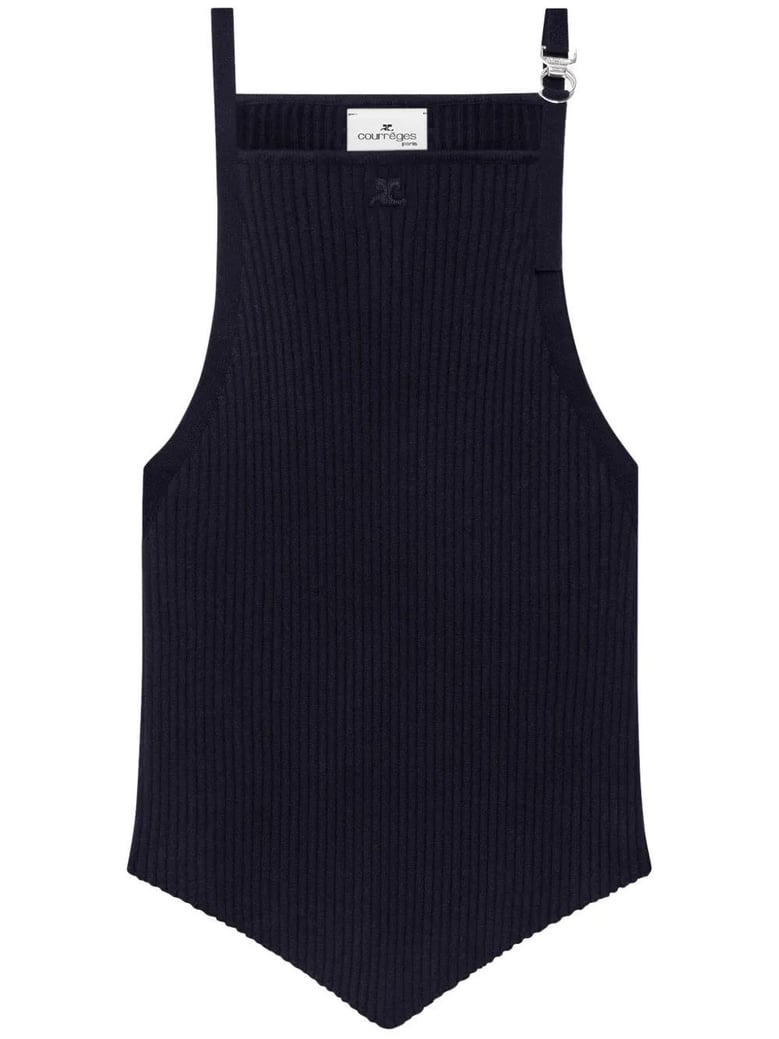 top pointy buckle rib knit by Selfnex