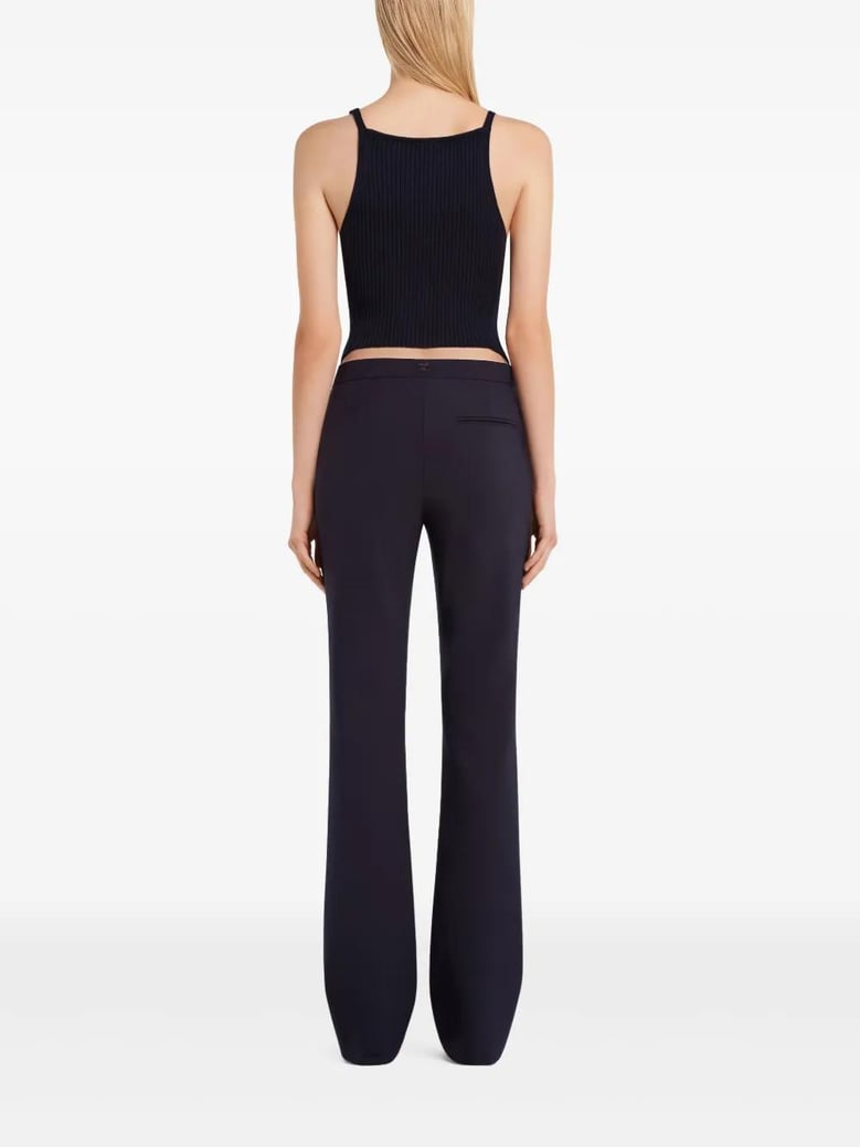 top pointy buckle rib knit by Selfnex