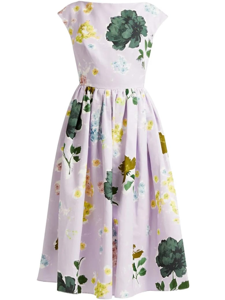 vestido margot flores escote b lila by Selfnex