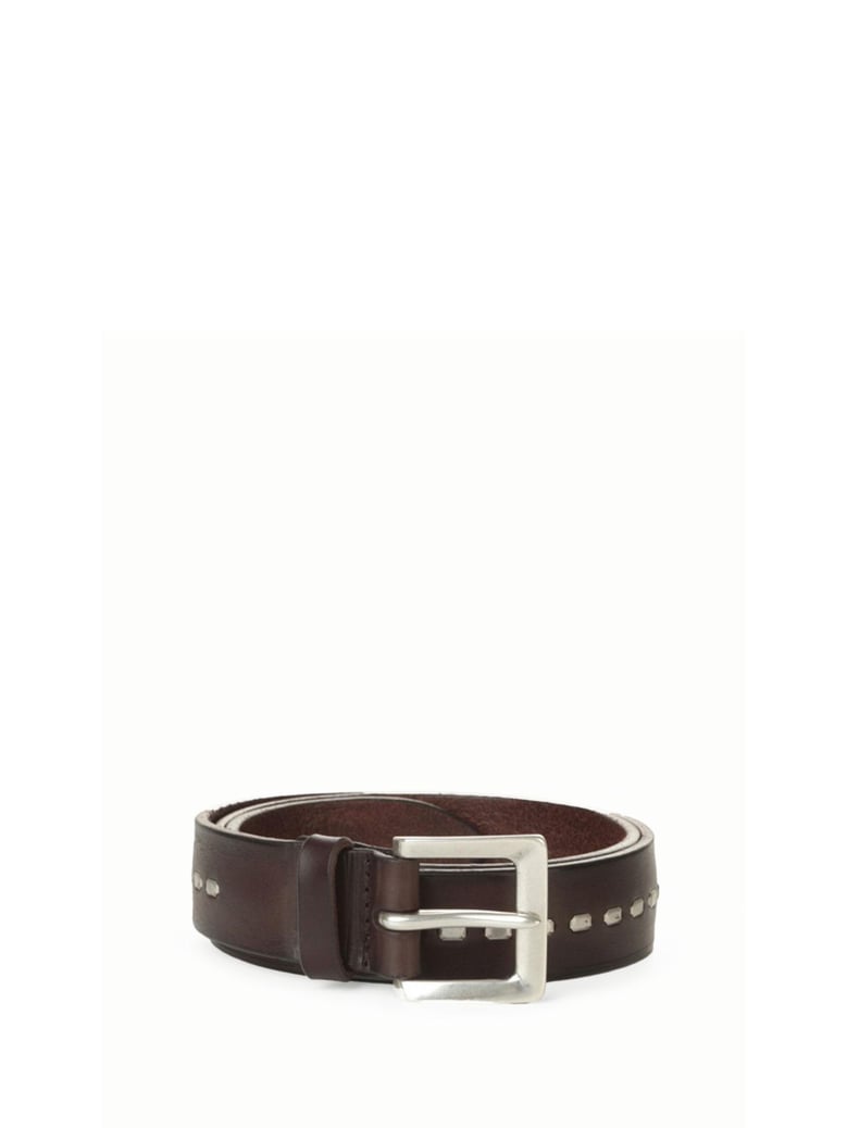 dark brown leather belt by Selfnex