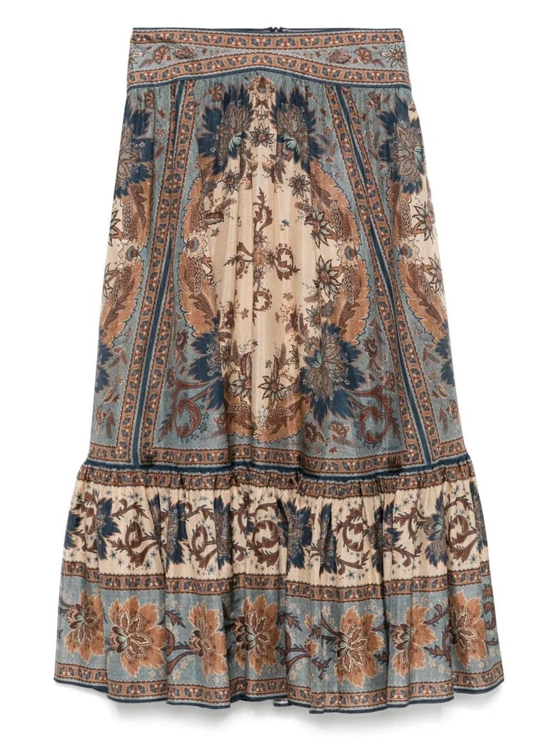 ascension printed silk skirt by Selfnex