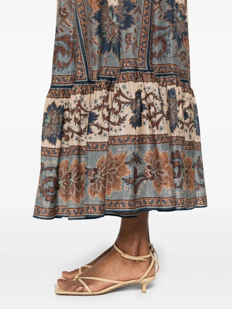 ascension printed silk skirt by Selfnex