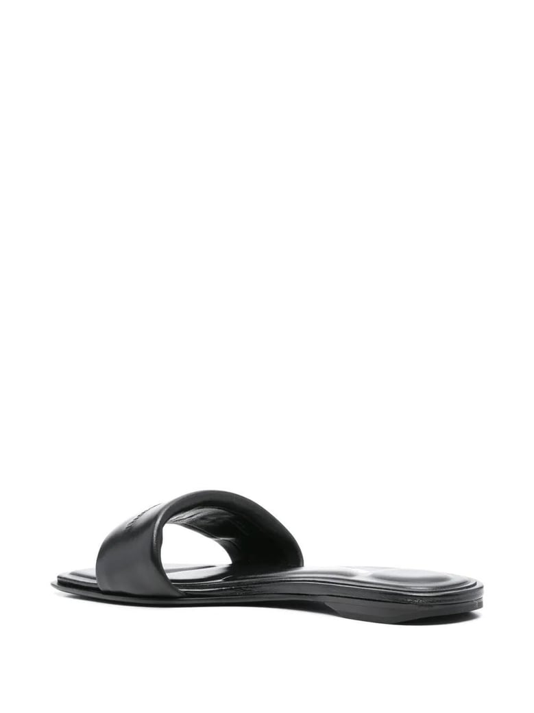 black cotton sandals by Selfnex