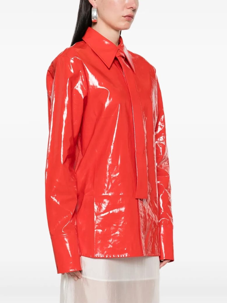 camisa corbata rojo by Selfnex